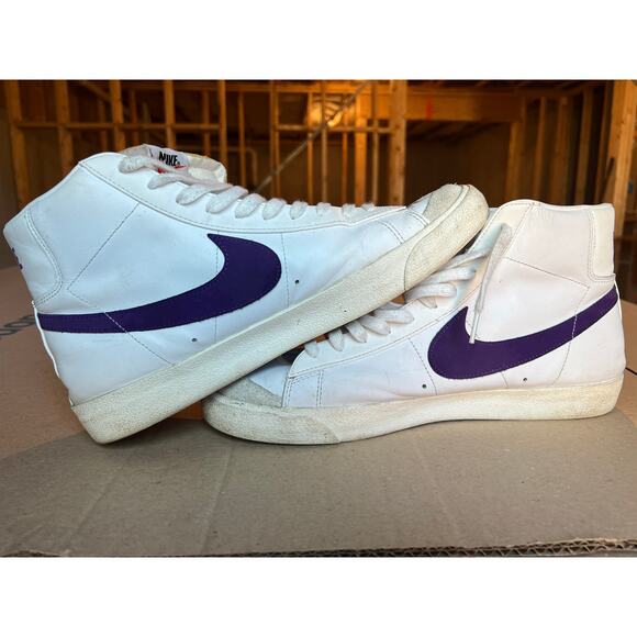 Nike Blazer Mid 77 Vintage White Voltage Purple shoes sz 13 main image 8